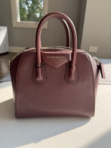 Givenchy Antigona Small Burgundy Satchel Top Handle Zip w/ Detachable Strap