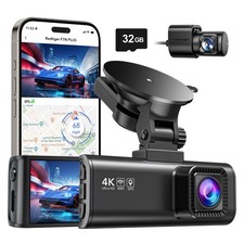 Dash Cam Front Rear, 4K/2.5K Full HD Dash Camera for Cars, Included 32GB Card...