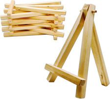 10 Pcs 5 Inch Mini Wood Display Easel for Displaying Small Canvases, Photos