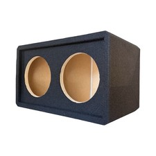 8 Dual Sealed Subwoofer Box Enclosure Black