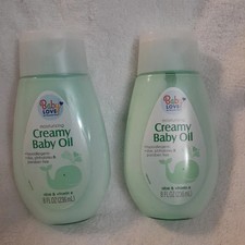 4 Bottles Of  Baby Love Moisturizing Creamy Baby Oil Aloe  Vitamin E  8-oz.
