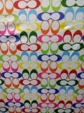 1 yard pre owned used fabric print spandex 4 way stretch