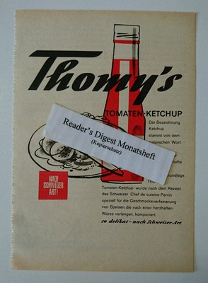 Ad/Advertisement A5: Thomy's Tomato Ketchup 1962 (130716149)