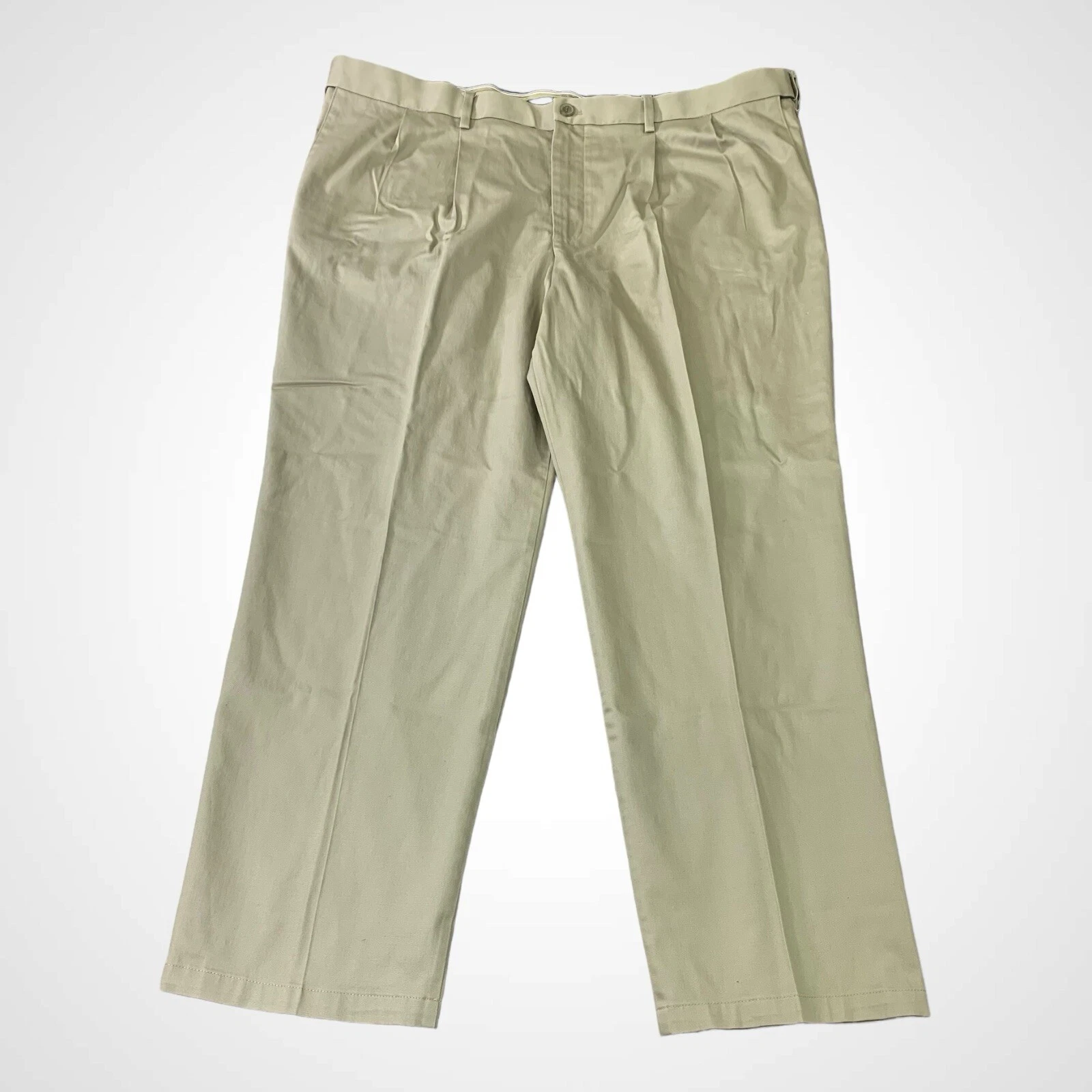 Dockers Pants Mens 44x32 Beige Classic Signature Khaki Flex Comfort