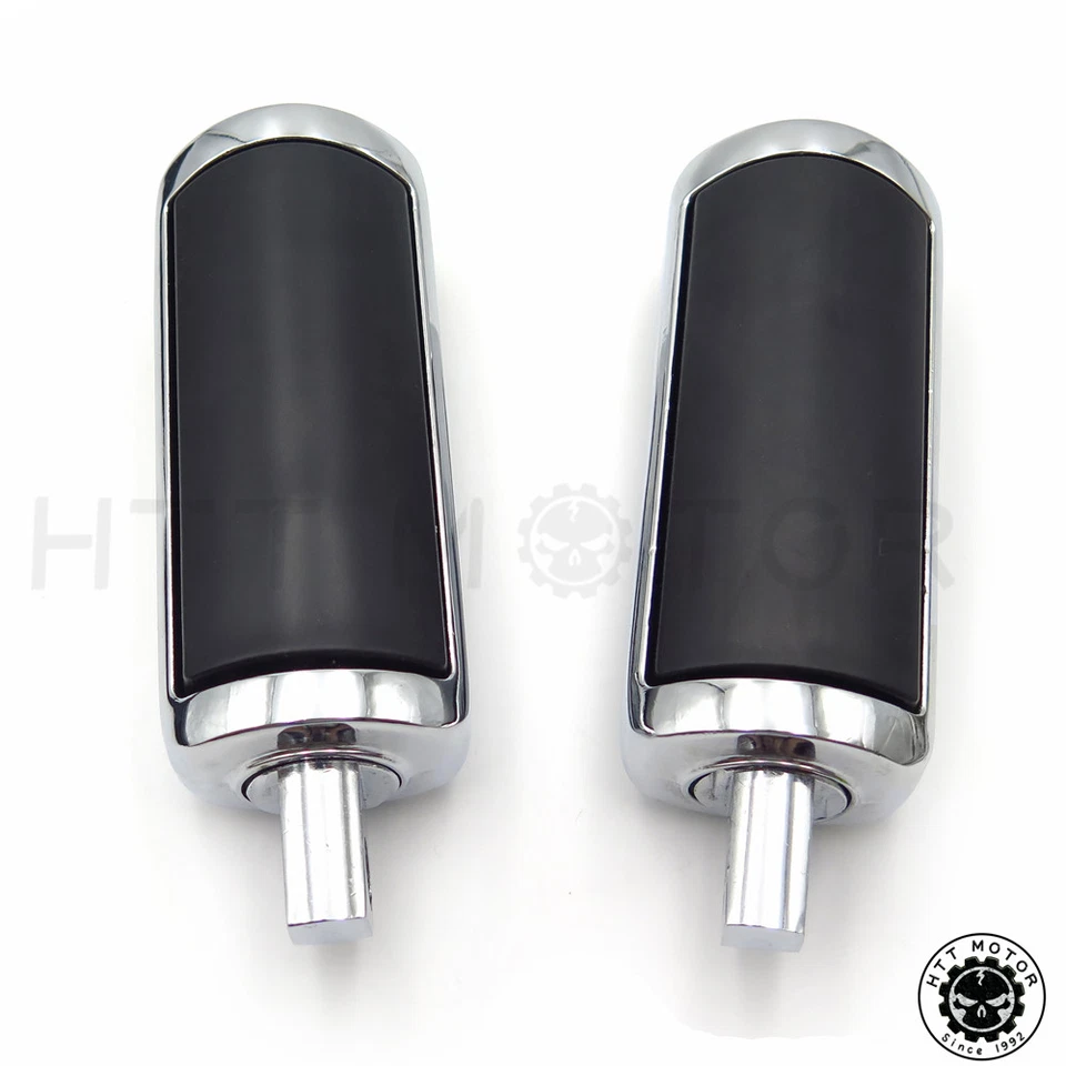 Para Harley Davidson Softail Dyna Glide Sportster PATAS CALAVERA CROMADAS Foto 3 de 4