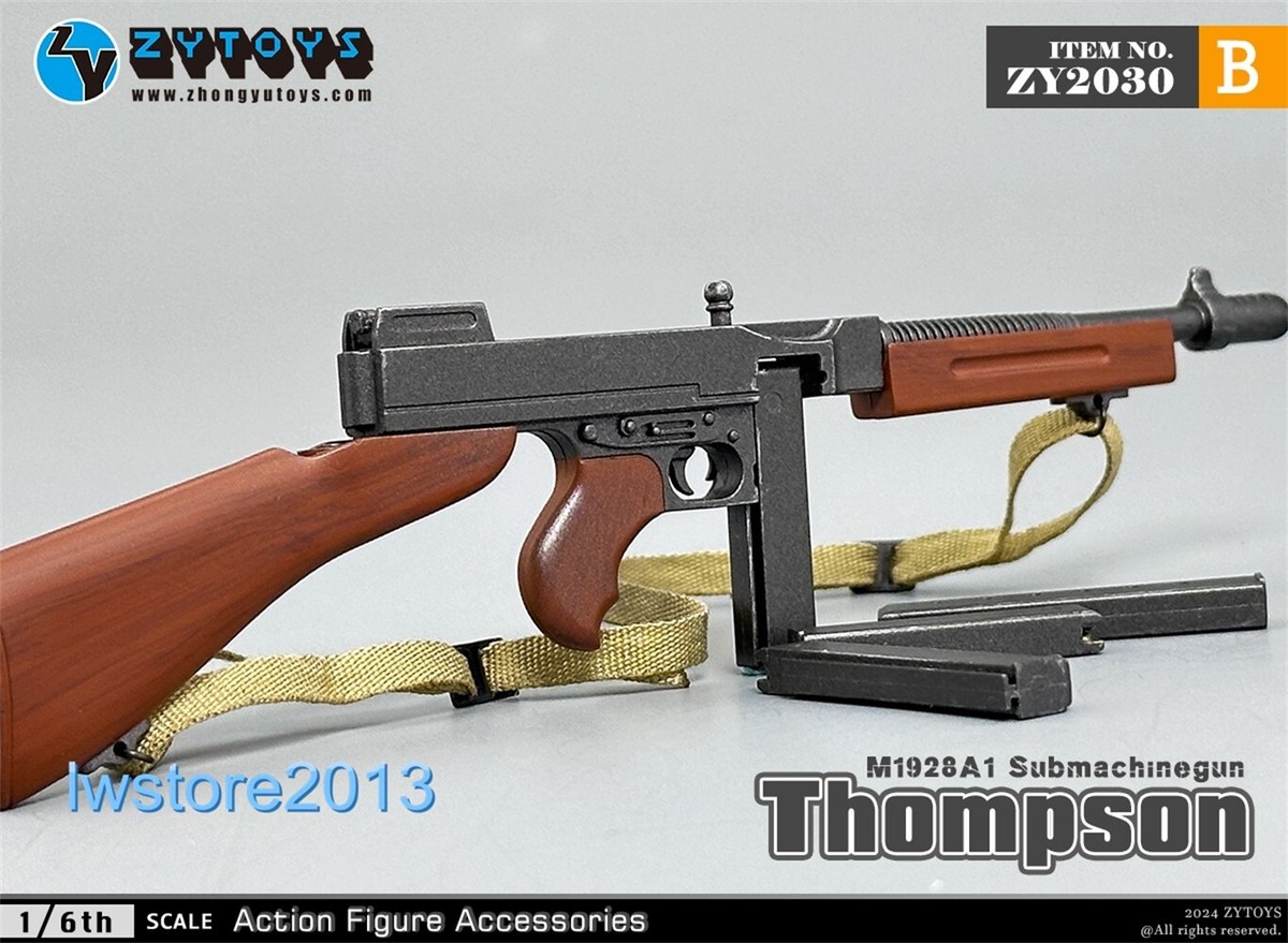ZYTOYS 1:6 ZY2030B M1928A1 Gun Rifle Weapon Model For 12'' Male HT