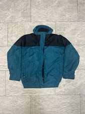 Vintage Woman’s 1990’s Retro Columbia Bugaboo 3-1 Jacket M Black Teal Fleece Med