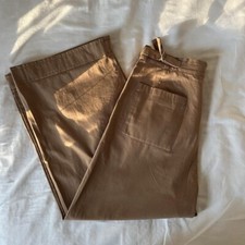 NWT Acne Studios Women's Wide Leg Cotton 4 Pocket Khaki Trouser size 38