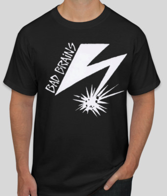 BAD BRAINS Lightning Bolt Punk rock hardcore thrash band T shirt tee Music Rock