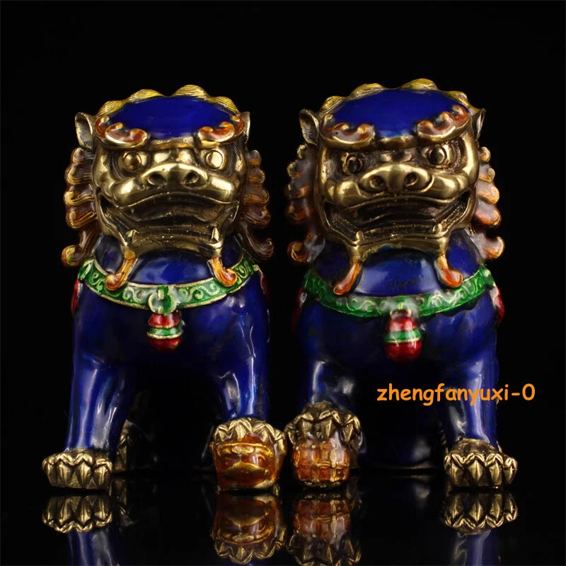 Foo Dog Brass Antique Chinese Figurines & Statues for sale | eBay