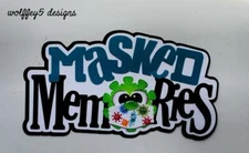 CRAFTECAFE VIRUS KID TITLE premade paper piecing scrapbook die cut piece page 3d