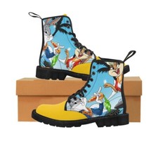 Yellow Men's Canvas Boots