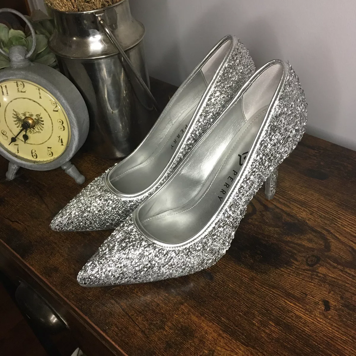 Katy perry silver shoes sale