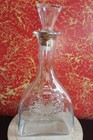 Vintage Crest Emblem Reuse Decorative Repurpose Liquor Glass Bottle With Stopper — photo 1