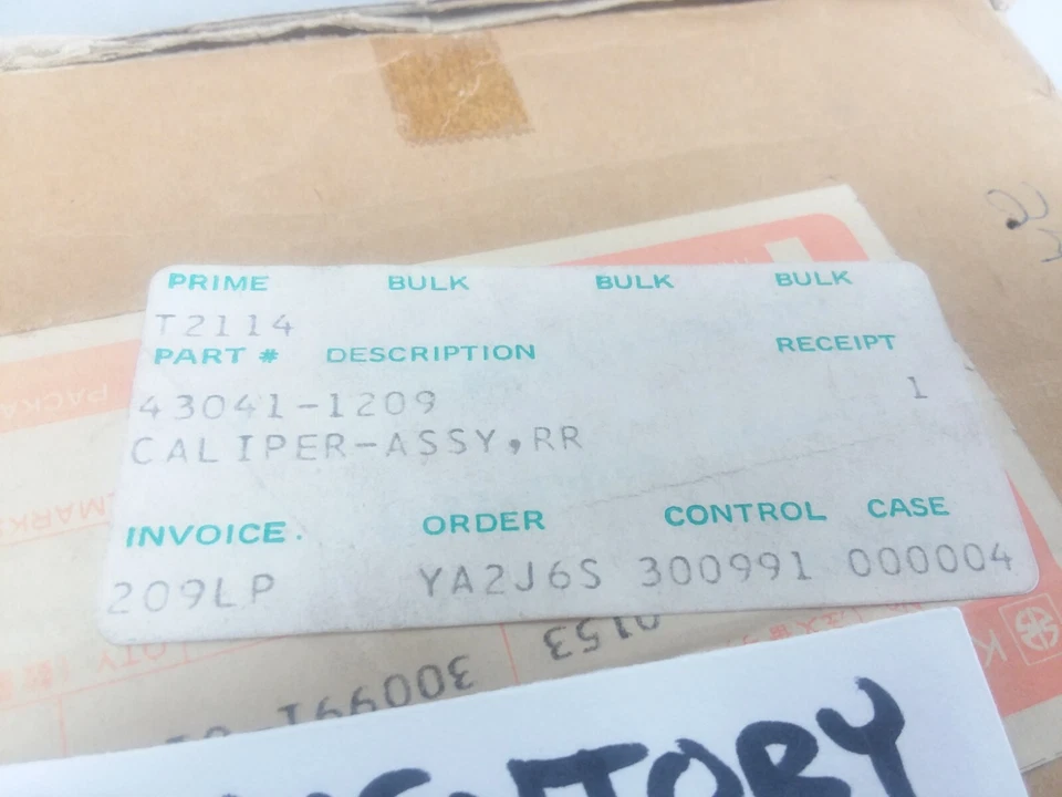 VTG NOS 1986 Kawasaki KX500 KX250 KX125 Rear Brake Caliper Assembly # 43041-1209 - Image 4 of 4