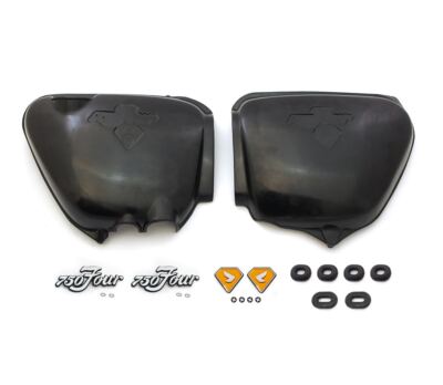 Complete Side Cover Kit w/ Orange Honda Wing Emblems - Honda