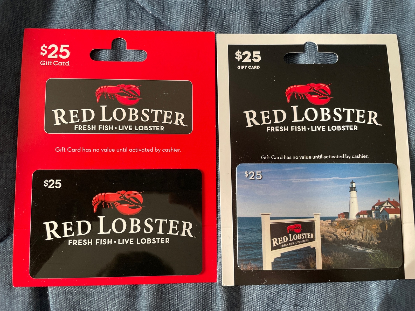 red lobster gift card 50 Total, (2) 25 Cards eBay
