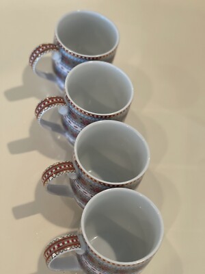 HAES DECO - Tasse et Soucoupe set de 6 - contenance 250 ml - coloris