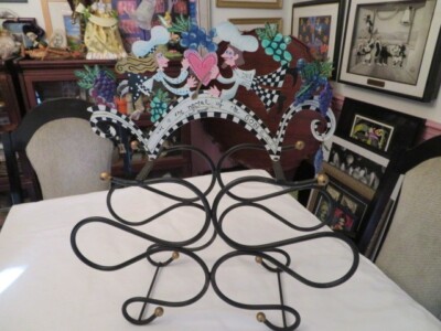 Silvestri Karen Rossi Wrought Iron Tabletop 6 Bottle Wine Rack