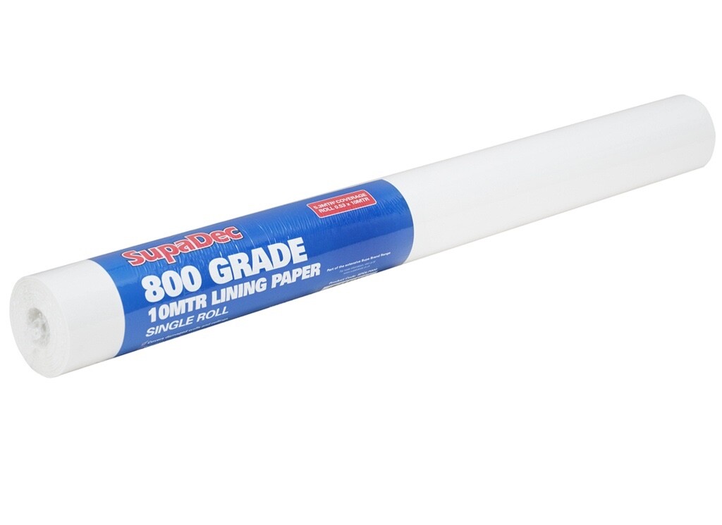 6x SupaDec 800 Grade Lining Paper Roll Cover Walls Ceilings Paint Damaged - 10m