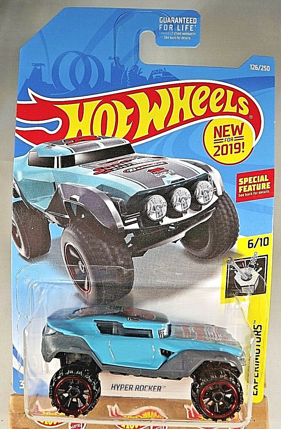 2019 Hot Wheels #126 Experimotors 6/10 HYPER ROCKER Turquoise w/Black OROH6 Sp