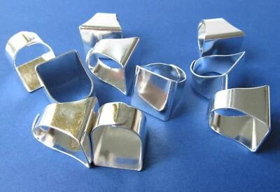 10x Ringschienen Ringschiene Ringe Ring Fingerringe Miniblings eckig Männerring - Bild 1 von 4