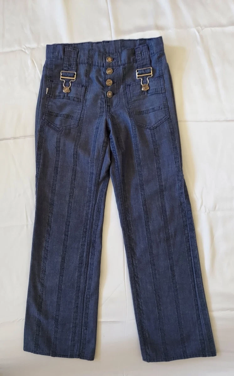 1960s Vintage Levi's for Gals White Tab Big E Woven Denim Jeans 26 x 34 Rare