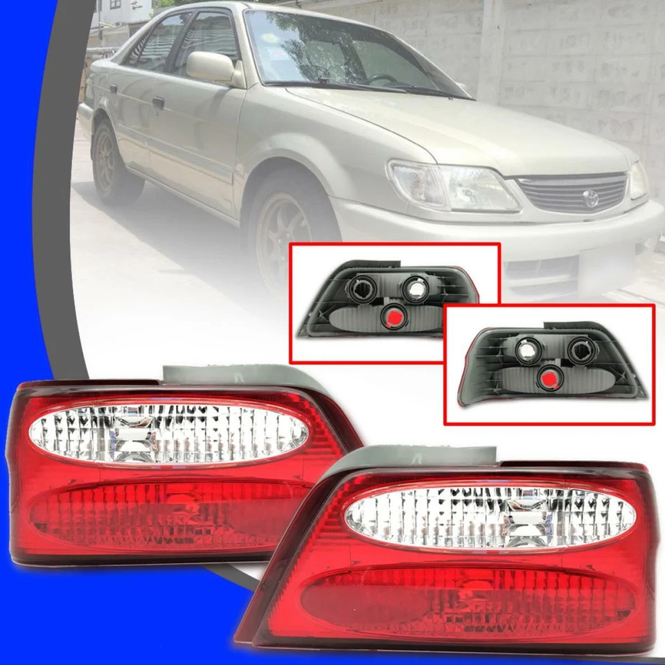 PAR DE LUCES TRASERAS PARA TOYOTA SOLUNA TERCEL AL50 SEDÁN 1999 2000 01 2002 Foto 4 de 4