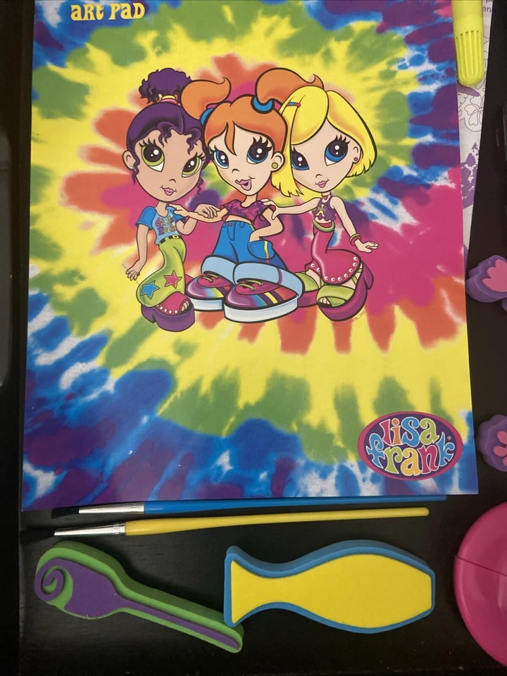 Lote de 50 piezas de estampillas de espuma Lisa Frank vintage plantillas pintura y juego Foto 2 de 4