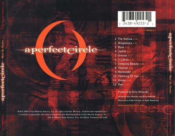 A Perfect Circle ‎– Mer De Noms / CD NM USA - Image 2 of 3