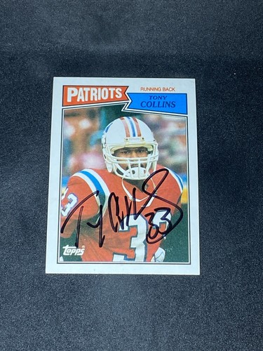 Tony Collins 1987 Topps #99 New England Patriots autogrammierte signierte Karte