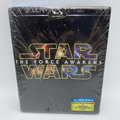  Star Wars: The Force Awakens (Blu-ray/DVD, 3-Disc set + Digital HD) w/slip, NEW