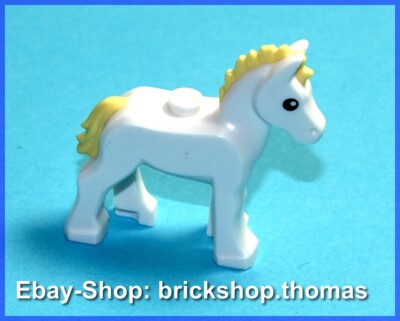 Lego Pferd weiß - 82445pb02 -White Horse Foal - NEU / NEW