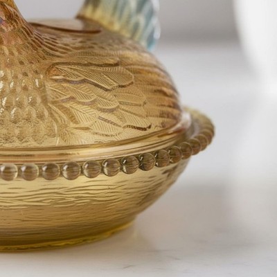 Hühnerform Vorratsglas aufwendige Textur Henne auf Nest Süßigkeitenschale für Party
