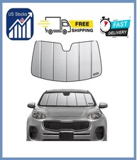 Windshield Sunshade for Kia Sportage 2017-2022, Premium Grey Leather Finish