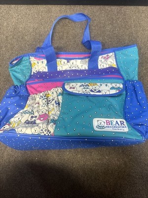 Vintage Gerber Bear Necessities Diaper Bag & Changing Pad 1990s