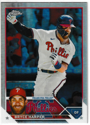 2023 Topps Chrome Refractor Bryce Harper #3 Philadelphia Phillies