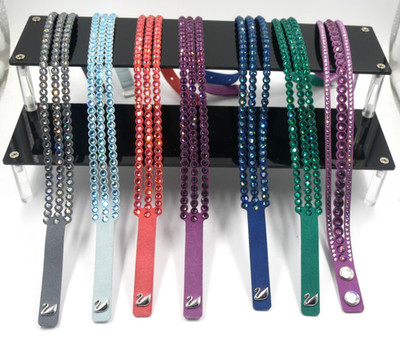 SWAROVSKI WILDLEDER KRISTALL SLAKE WICKELARMBAND - NEU OHNE VERPACKUNG LAGERBESTAND - FARBE WÄHLBAR