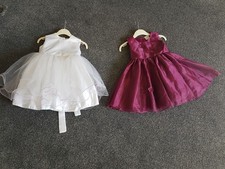 2 NEW LADYBIRD BABY GIRLS PARTY WEDDING SPECIAL OCCASION DRESSES 12 -18 months
