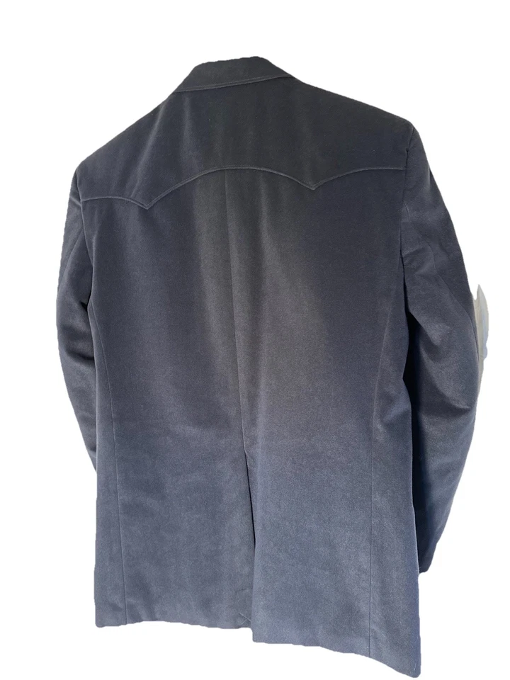 Blazer Circle S Azul Marino Para Hombres 46R Terciopelo Gamuza Vaquero Abrigo Deportivo Yema Occidental Foto 2 de 4