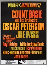 PABLO JAZZ FESTIVAL – rare vintage original Frankfurt 1977 jazz concert poster