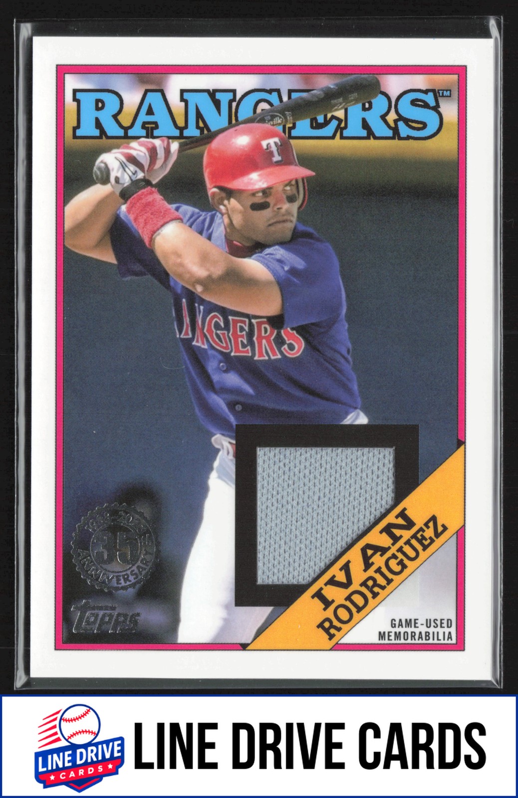 2023 Topps #88R-IR Ivan Rodriguez 1988 Topps 35th Anniversary Relics Rangers