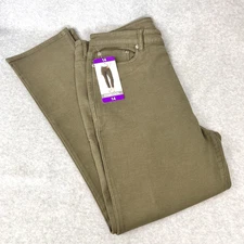 32 Degrees Cool Women's Green Soft Stretch Sweatpant Jean #1819624 Size 14