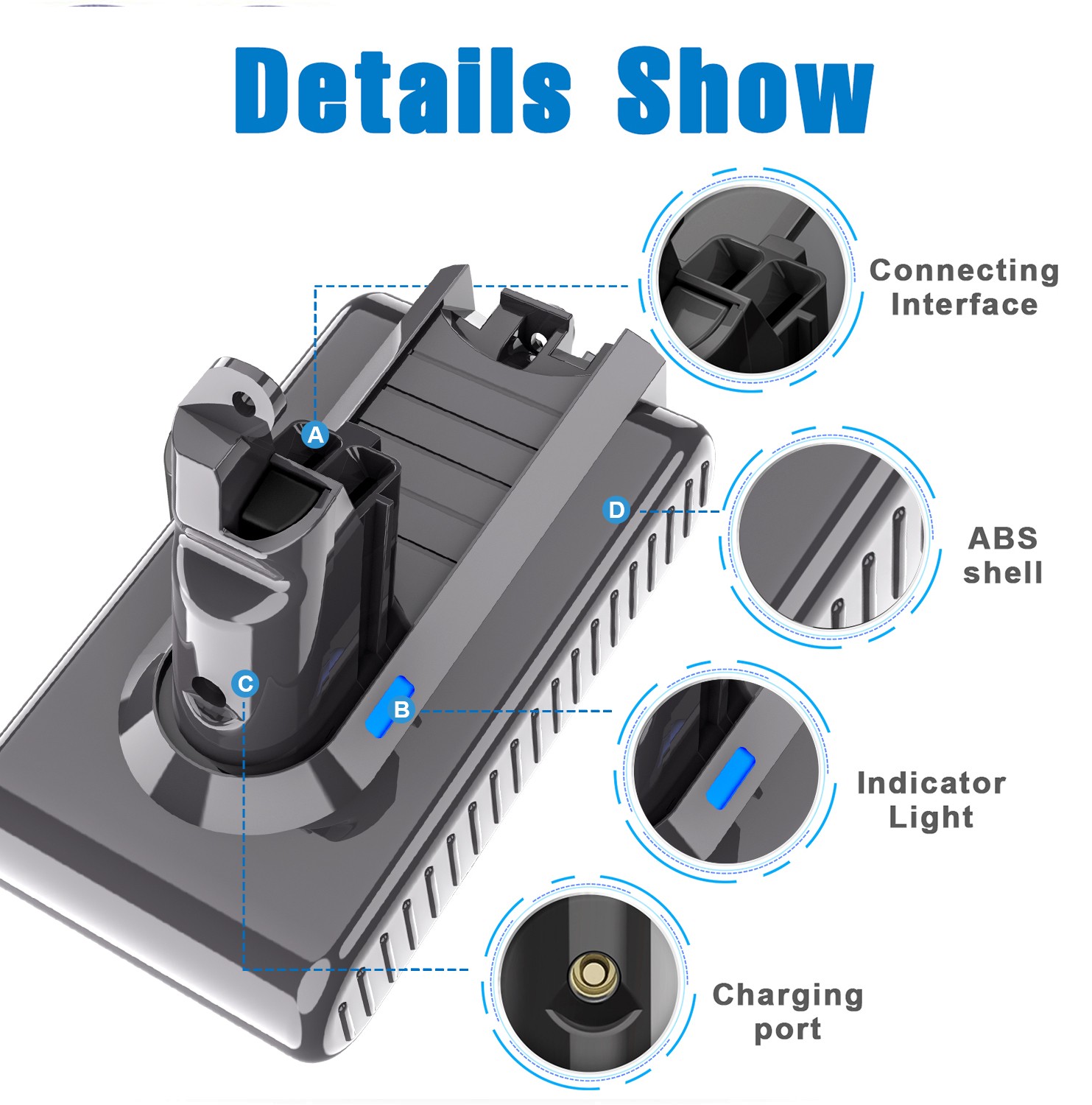 6400mAh Battery For Dyson Replacement Li-ion Animal SV09 DC58 DC59 DC62 US