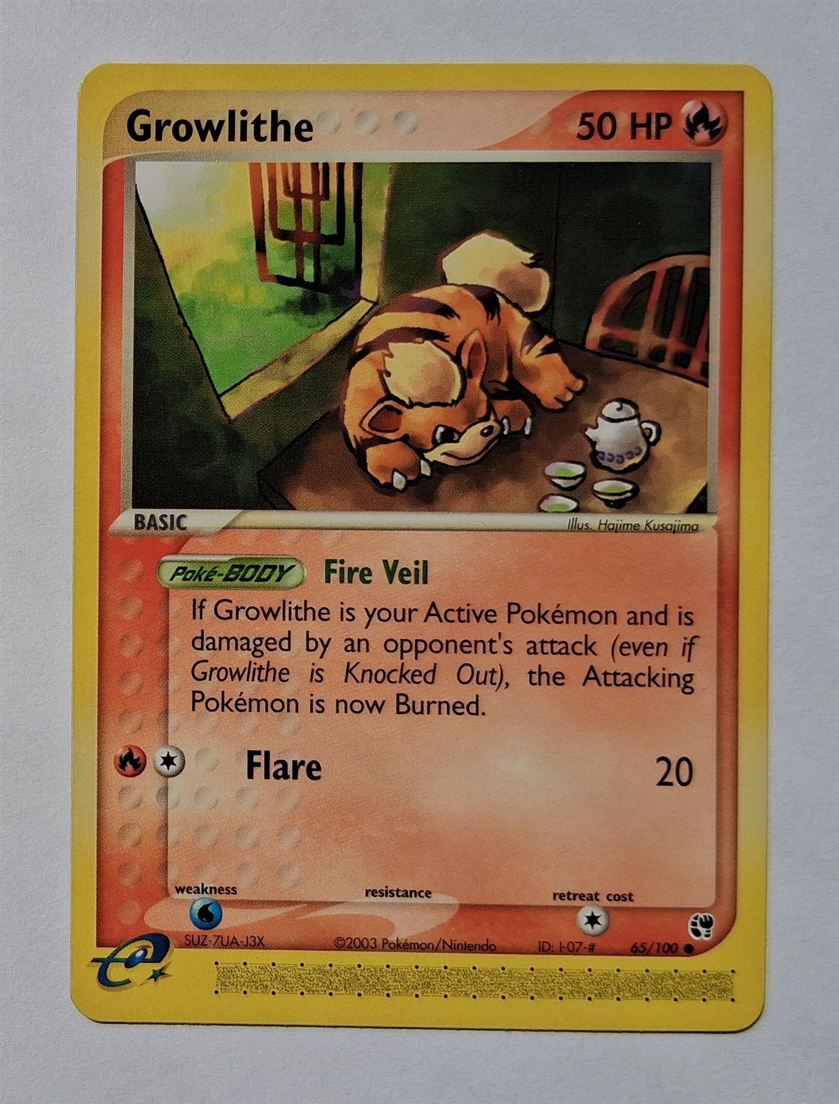 Pokemon - Growlithe - Sandstorm 65/100 - Common - NM