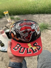 Chicago Bulls NBA Looney Tunes Rare Vintage 90s Costom Snapback Hat