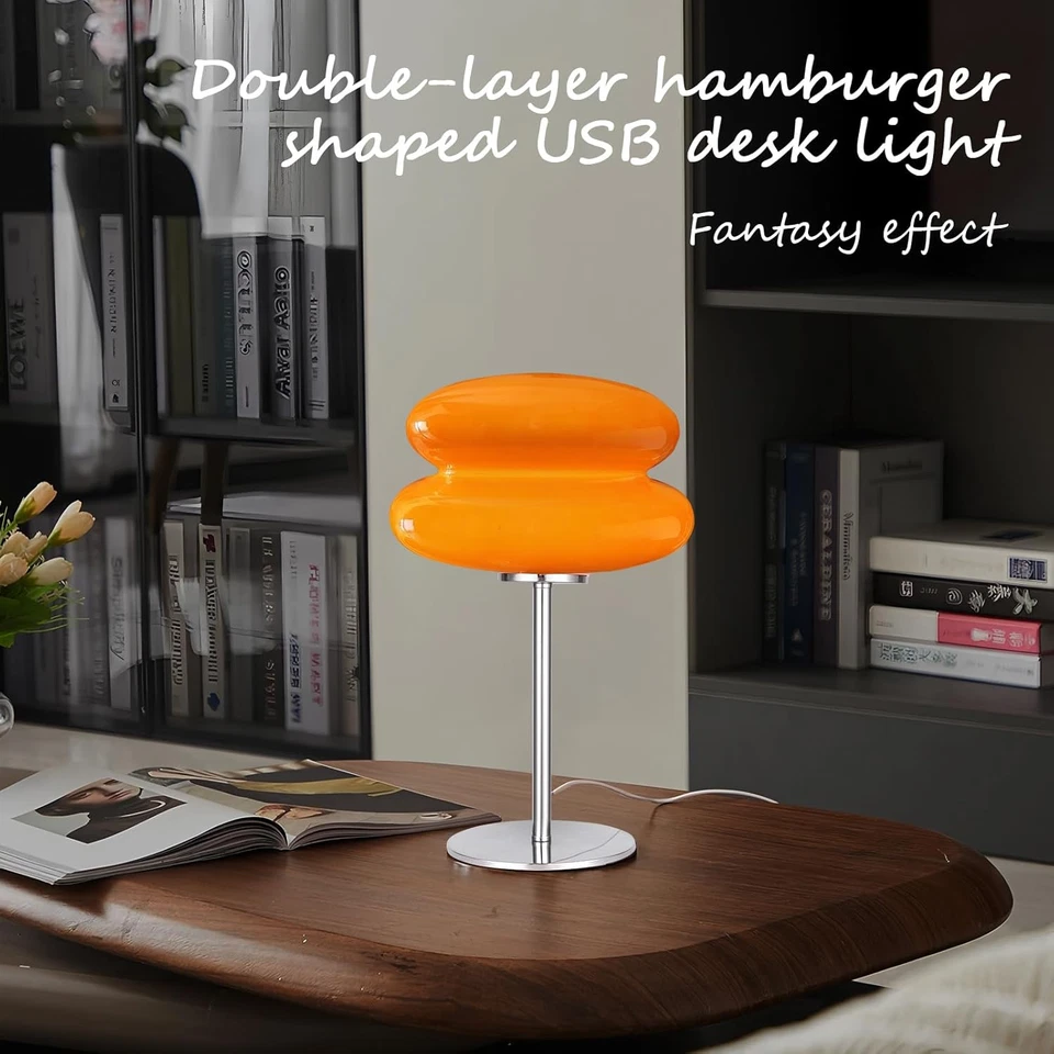 Lámpara Moderna Mediados de Siglo para Mesita de Noche Lámpara de Mesa para Dormitorio, Regulable Retro Eg Foto 3 de 4