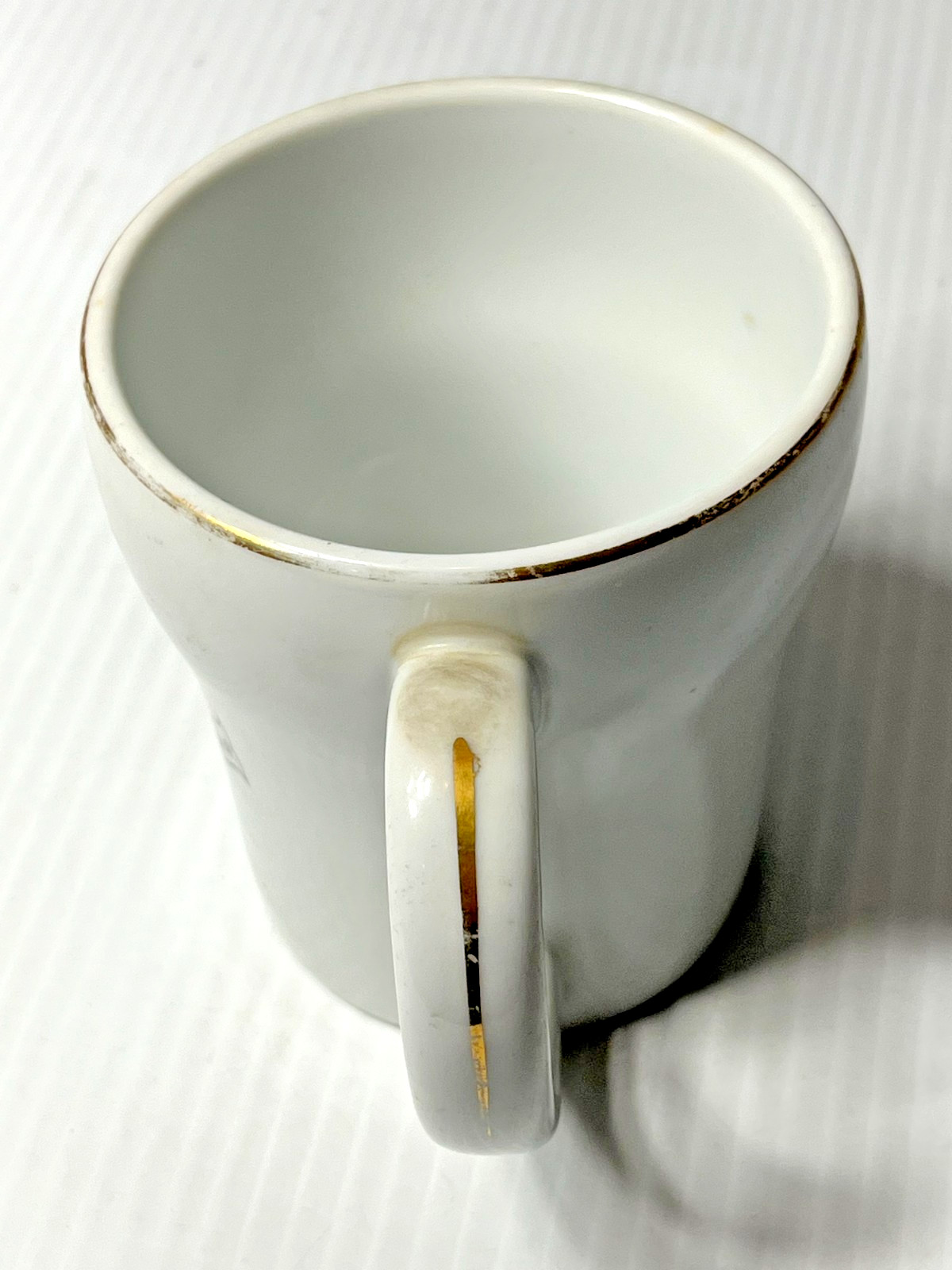 USS Midway CVA-41 Original Coffee Cup Mug Eagle with Boxing Gloves Vintage