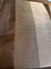 Pencil pleat  Dunelm curtains. Brown satin stripe. 66 x 80. Blackout/thermal