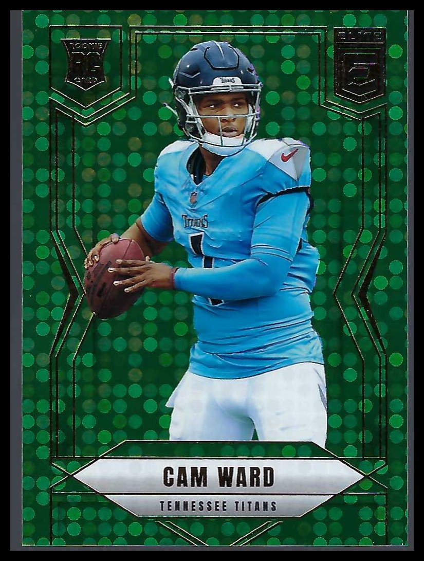 Cam Ward 2025 Donruss Elite #101 Green Disco RC Tennessee Titans